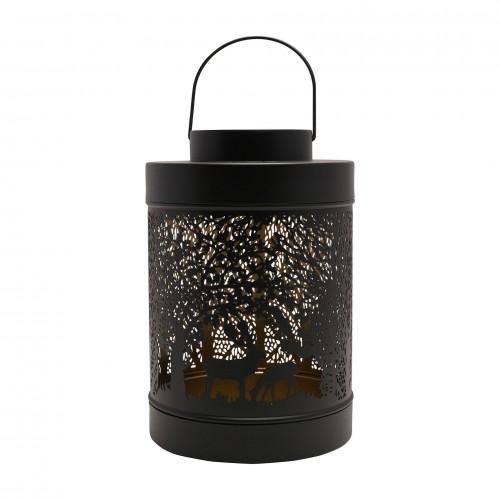 Black Forest Scene Round Lantern Large