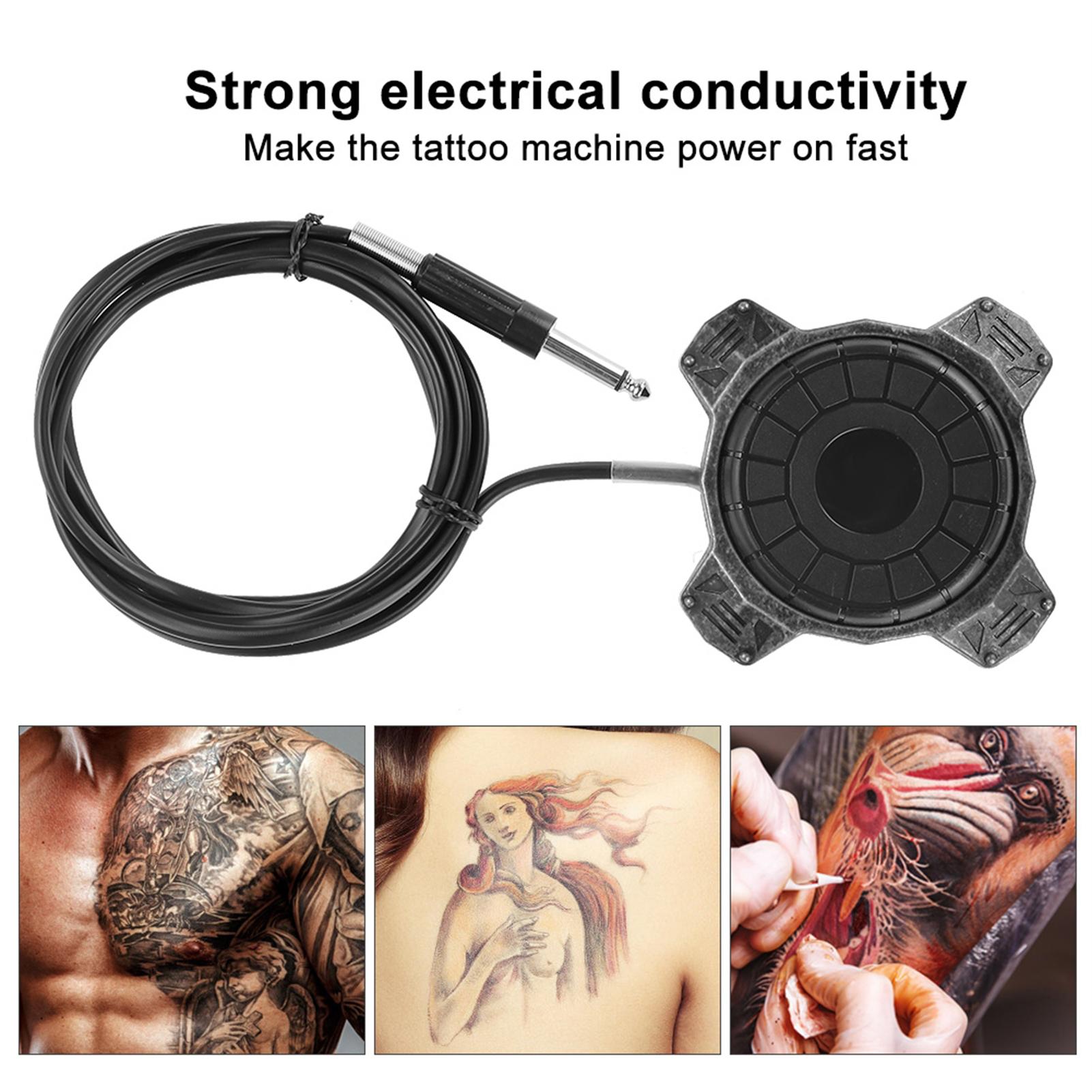 

Педаль для татуировки с поворотом на 360 градусов для тату-машинки с комплектом шнура питания зеленого цвета серебряный