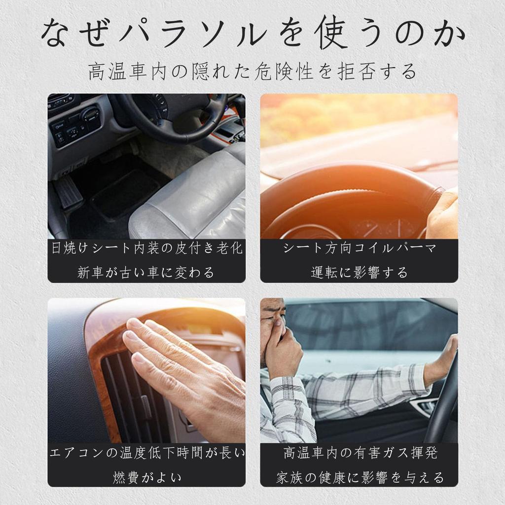 FamGift Frontscheiben-Sonnenschutz für Autos, Faltbar, Kompakt, Leicht, Starke Isolierung, Antibakteriell, Desodorierend, 99%