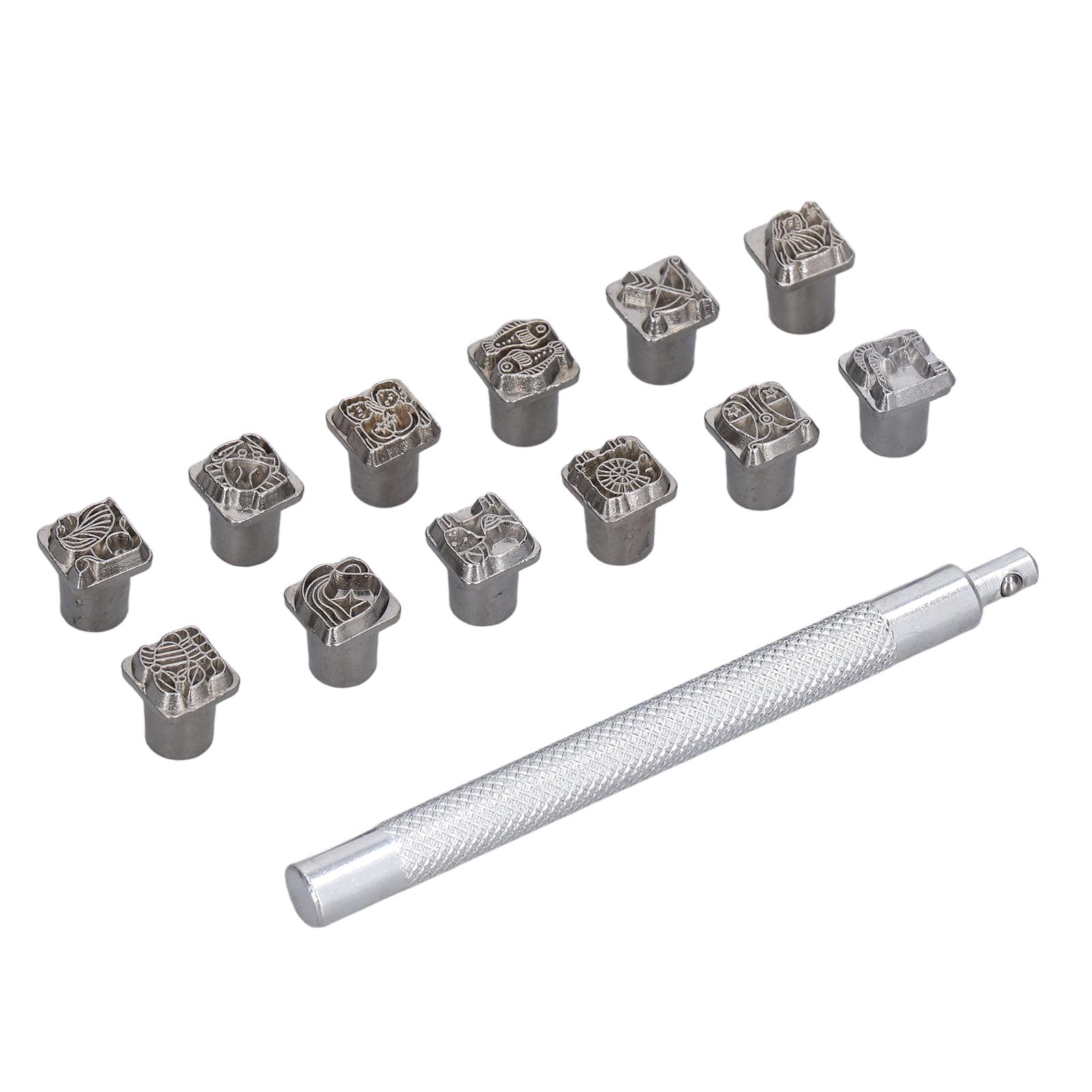 

Кожаные штампы Сделай сам Производство Тонкая работа Модный дизайн Оригинальный узор Инструменты для тиснения кожи Штамп с 12 знаками