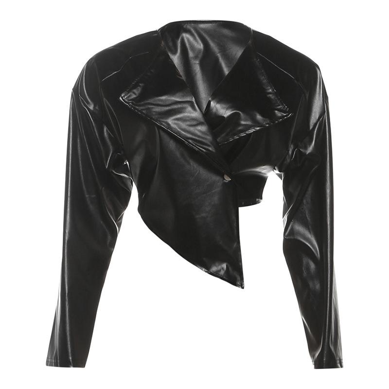 Veste Courte Style Biker Bordeaux pour Femme