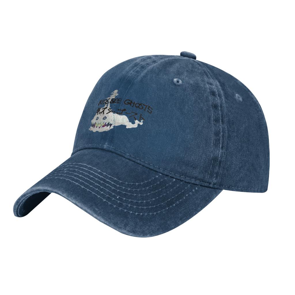 Kanye West Baseball Cap Casual Distressed Washed Kids See Ghosts Snapback Hat Men Outdoor Activities Unstructured Soft Hats Cap