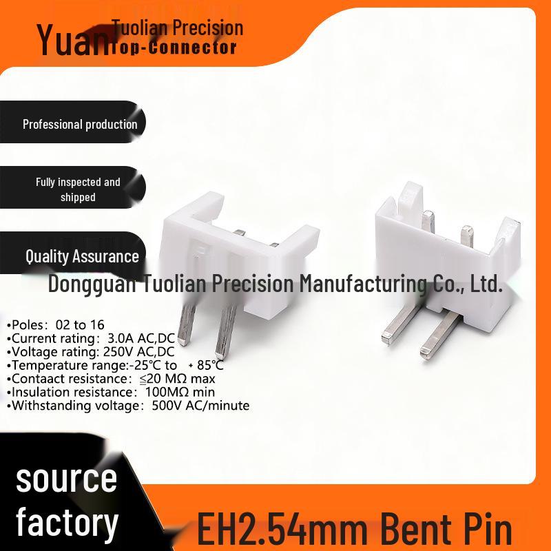 EH 2.5mm Vertical/Horizontal DIP SMT Connector Pin Header Socket, 2P Straight/Bent Pin