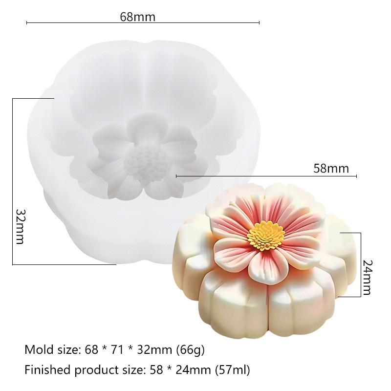 3D Silicone Molds For Diy Flowers Fondant Cupcake Chocolate Candy Ice Cream Sugar Desserts Candle Soap Plaster Resin Mold