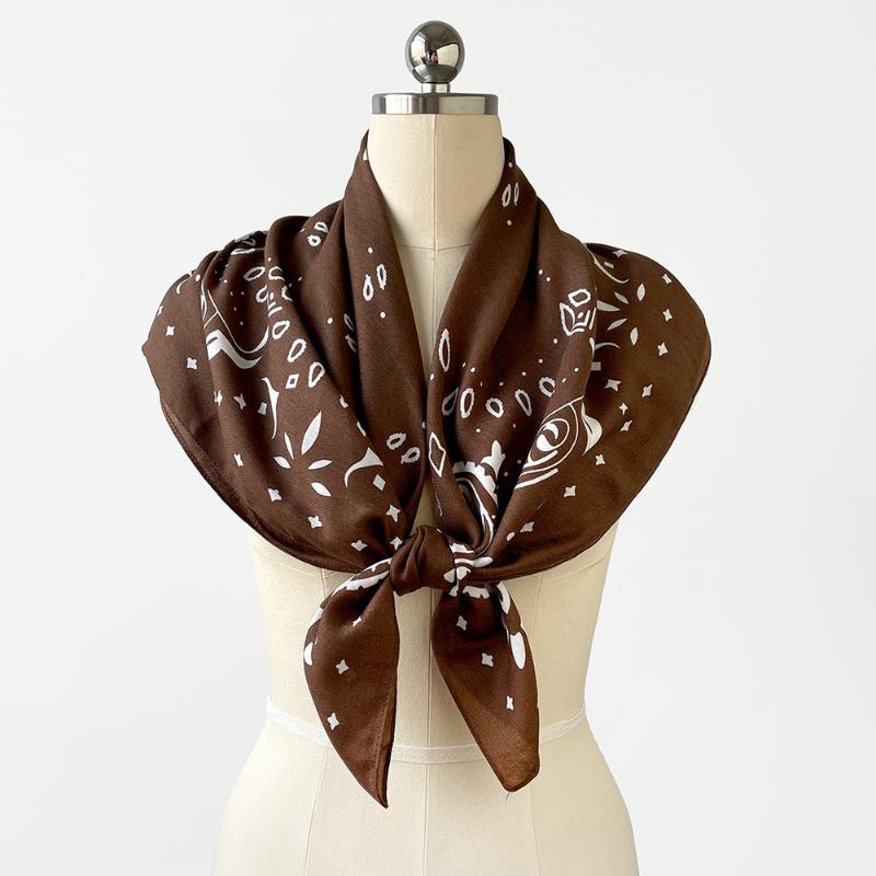 Fashion Paisley Women Head Scarf Printed Soft Female Shawl Wrap Luxury Feel Versatile Stylish Silk Scarves Summer Accessories