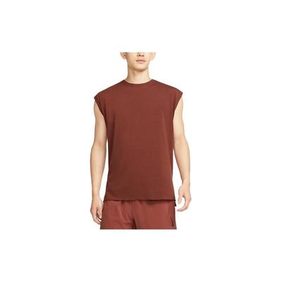 Logo Round Neck Short Sleeve T-Shirt Men Tops Brown DM7823-217