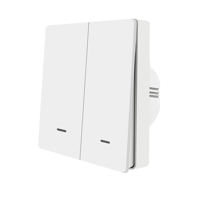 Factory Hot Sales Phone Wifi Controlled Light Switch 220V Remote Double Wall Light Switch with Tuya APP Control Function