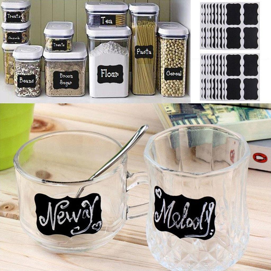 Apothecary Labels for Jars Vegetable Storage Stickers Kitchen Jars Labels Stickers for Cans Blackboard Stickers PTZ005