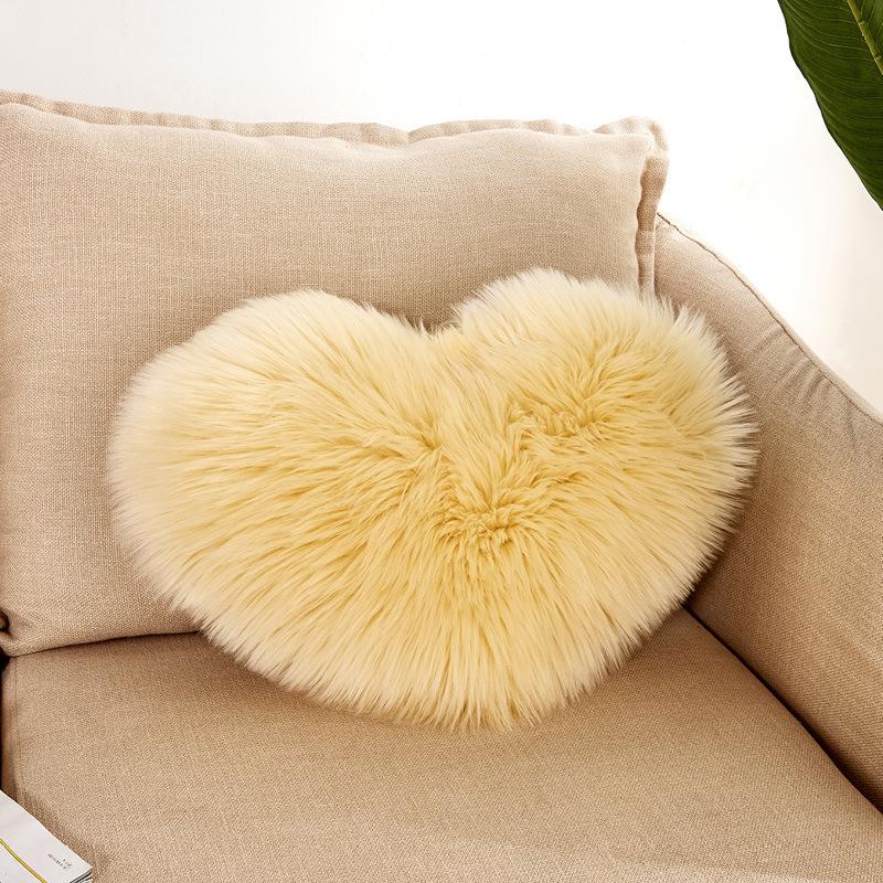 Heart-Shaped Washable Back Pillow and Sofa Cushion Cover (No Insert)