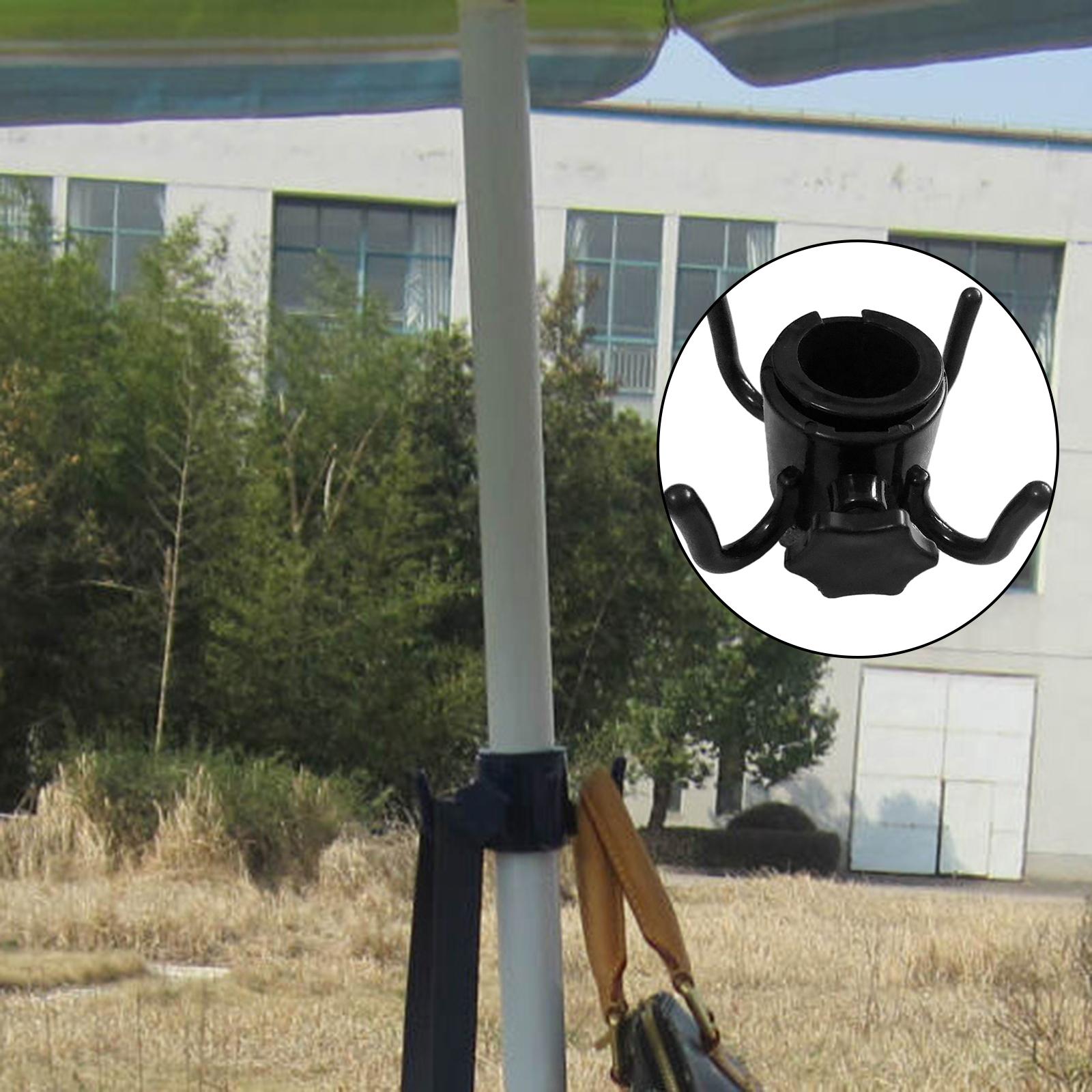 

4-prong Beach Umbrella Hanging Hook Adjustable 4 Prongs ABS Hats Clothes Hanger Sunglasses Holder Trip Clip Accessories чёрный