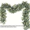 Lush 70.8" Faux Eucalyptus Garland With White Flowers - Perfect For Home & Holiday Decor, Wall Hanging, Yard, Party Accents Plant Decor Flower Decor