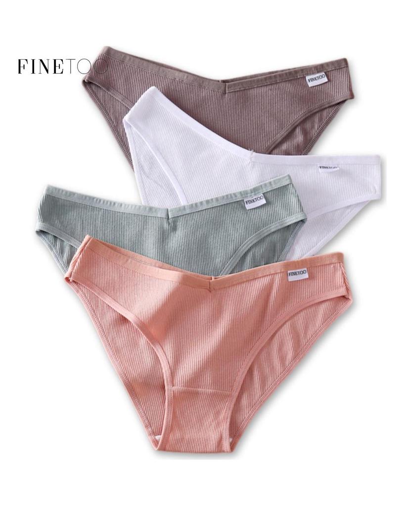 FINETOO 3Pcs Frauen Baumwolle Höschen Mode V Taille Unterhose Sexy Mädchen Briefs M-4XL Low-Rise Damen Unterwäsche frauen dessous