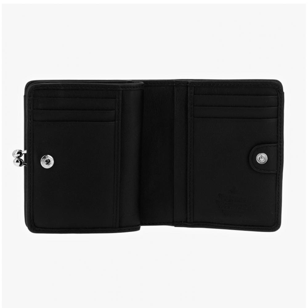 Vivienne Westwood 5115002zw L001s N401 Smooth Leather Frame Pocket Bifold Wallet