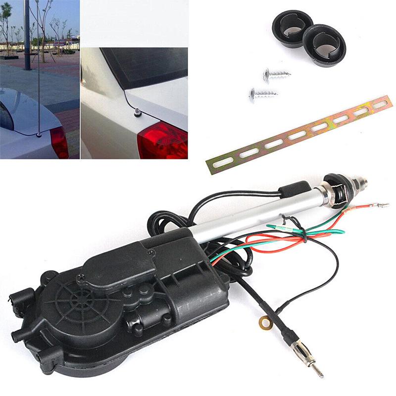 Universal Electric Antenna Automatic Telescopic Exterior Vehicle Accessories Car SUV AM FM Transmitter Radio Mast Aerial 12V