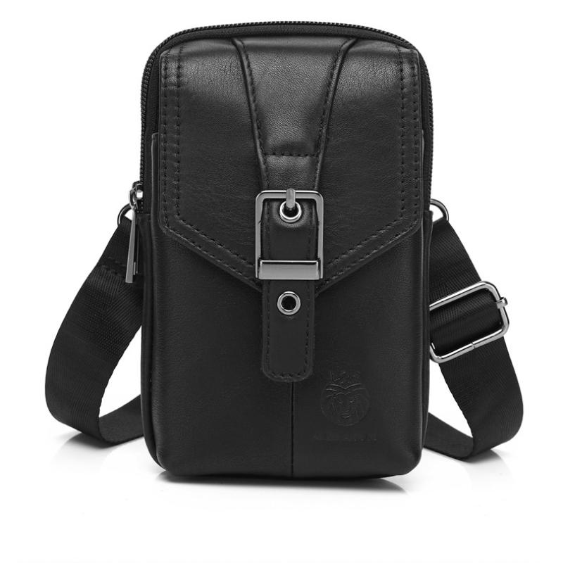 Herren One-Shoulder Messenger Handytasche Retro Multifunktionale Schnalle Handy Hüfttasche Lässige Herrentasche