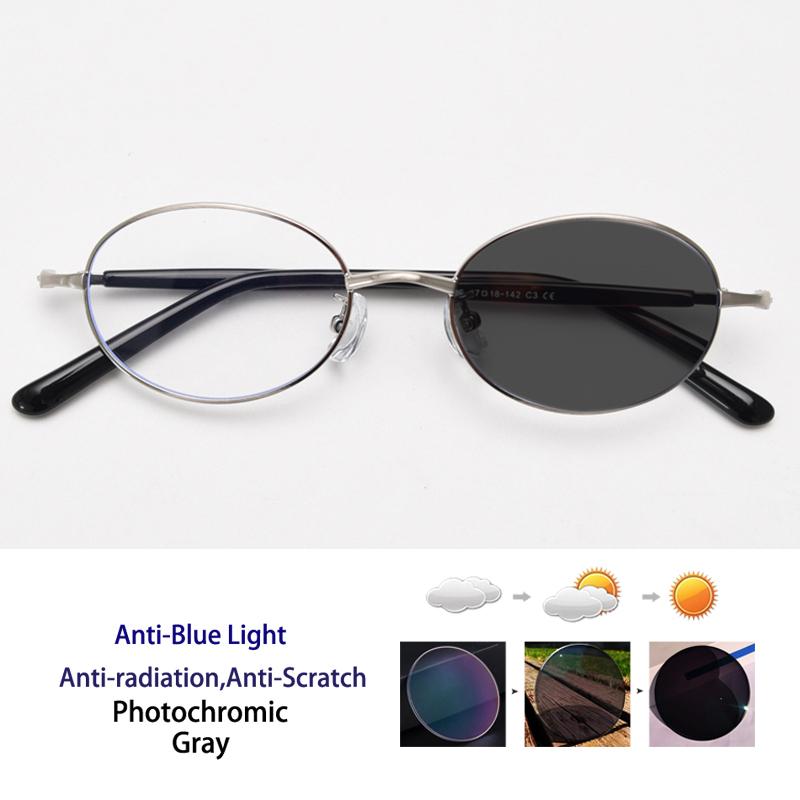 Retro Metall Kleine Ovale Blaulichtfilter Lesebrille Für Frau Und Mann Altersweitsichtigkeitsbrille Mit Dioptrie +1.0 +2.25 +2.75 +3.0
