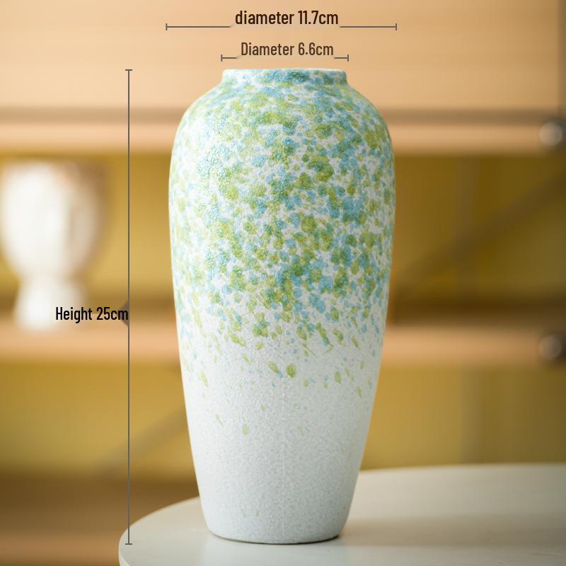 Nordic Ceramic Vase for Living Room Flower Arrangement - Light Luxury Home Decoration and Hydroponic Flower Container.