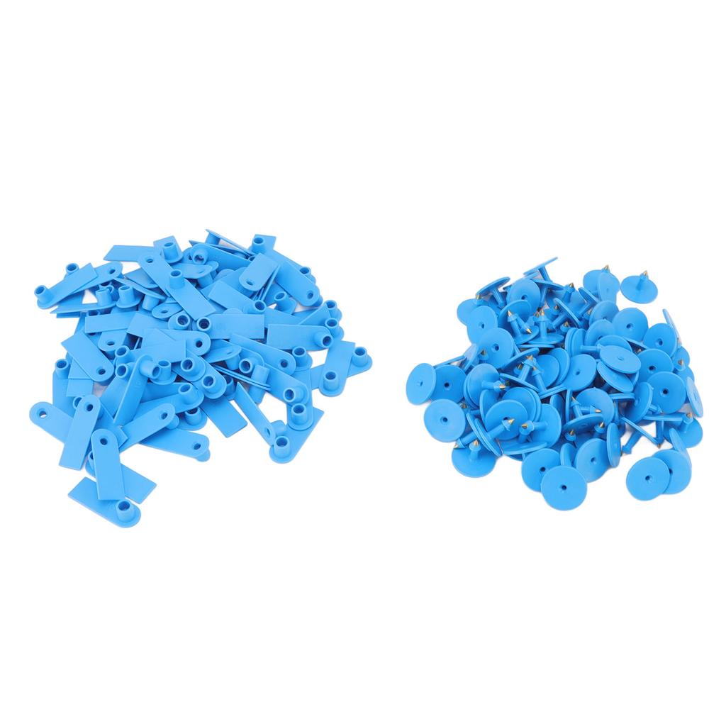 100Pcs Ear Tag Professional Livestock Blank Ear Tag for Pigs Cows Cattles Sheeps Blue
