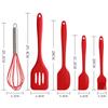 5Pcs Heat-Resistant Cooking Utensils Set Non-Stick Silicone Spatula Whisk Oil Brush Turner Cream Scraper Baking Set Kitchen Tool