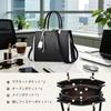 FORRICA Women's Elegant Shoulder Bag, PU Leather Messenger Bag, Tote Bag, Suitable for Travel and Shopping, Black