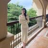 Gentle wind white soft waxy one-word shoulder sweater skirt autumn and winter new temperament slim-fitting off-the-shoulder bottoming knitted dress