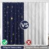 Amaredom Star Shower Curtain, Celestial Shower Curtain for Bathroom, Waterproof Fabric Shower Curtain Set, Bathroom Decoration W