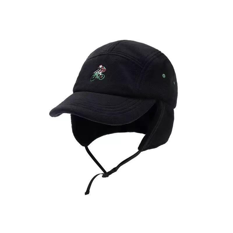 

Color Block Baseball Cap with Ear Flaps, Winter Warm Thickened for Unisex Men Women, Ideal for Outdoor Activities Daily Wear Adjustable чорний