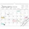2026 Wall Calendar - 2026 Calendar from Jan. 2026 - Dec. 2026, 14.6" X 11.4", 12 Months Wall Calendar 2026, Thick Paper, Twin-Wire Binding, Simple