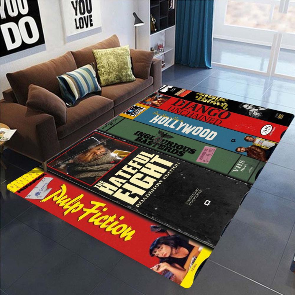 Creative Retro Horror VHS Area Rugs Anti-slip Carpets for Living Room Sofa Decor Man's Bedroom Popular Rug Sofa Floor Mat Room