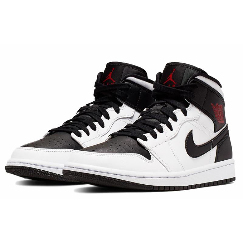 Air Jordan 1 Mid 'White Black' Women's Jordan BQ6472-101