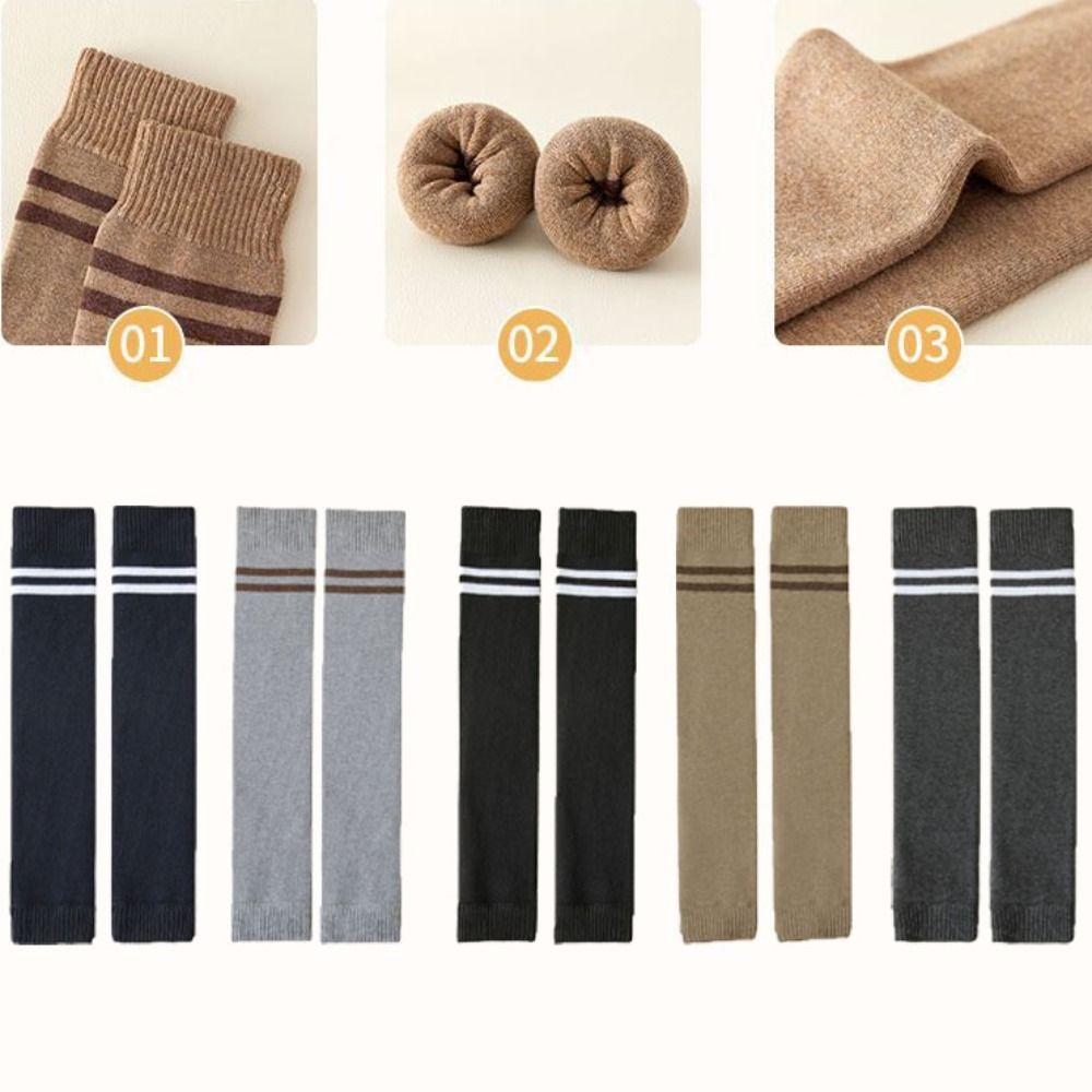 Warm Stripe Leg Socks Thicken Stockings Women Simple Foot Cover Girl