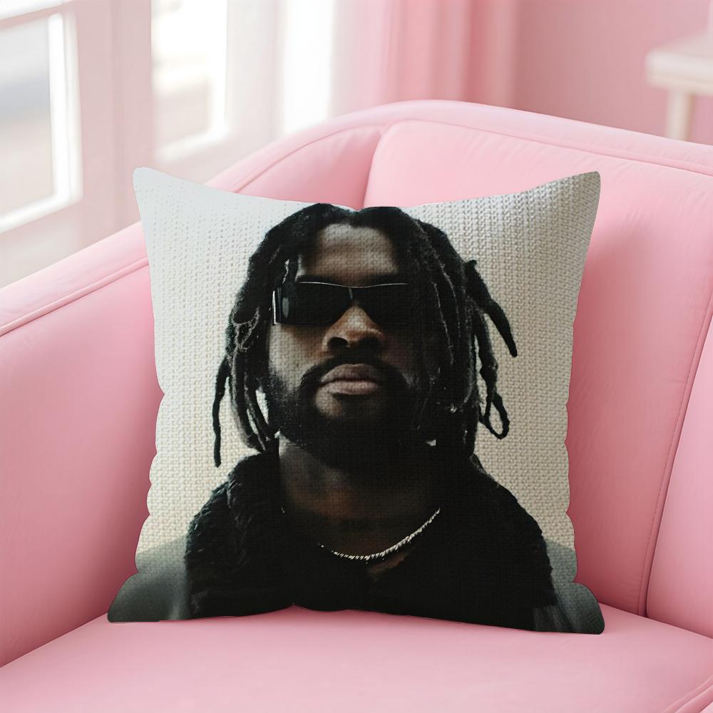 

DDamso Rapper Cushion Cover Natural Linen Pillow Case DoubleSided Print Decorative Sofa Pillowcase Home Decor Gift 30x30cm