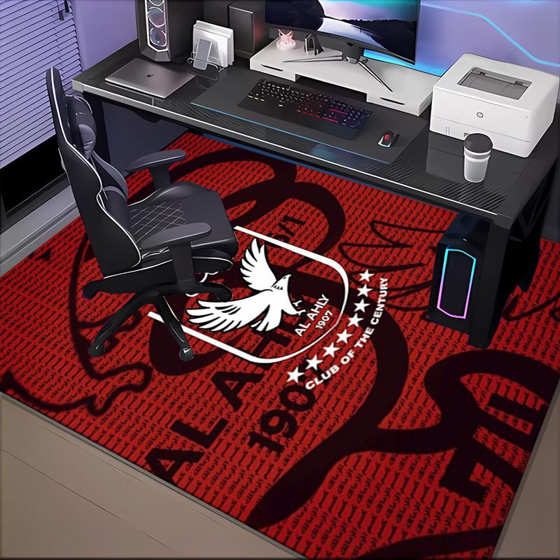 Ahly Football club Printed Office Carpet Chair Cushion Entryway Rug, Rugs for Living Room, Bedroom Christmas gifts