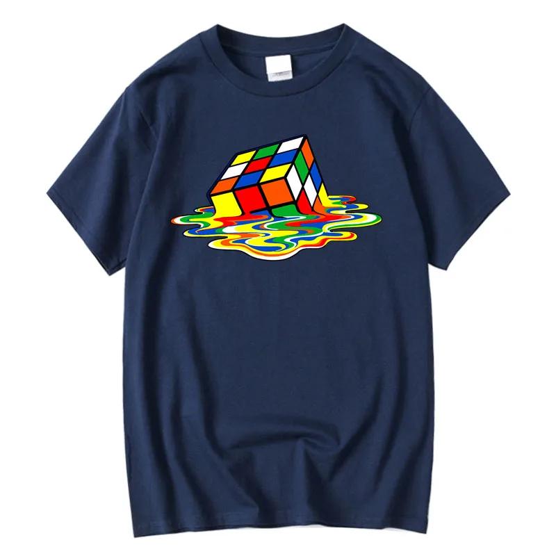 Summer Men's T-shirt High Quality 100% Cotton Magic Square Printing O-neck for Men Tees Casual Cool Hip Hop Short Sleeved Tops