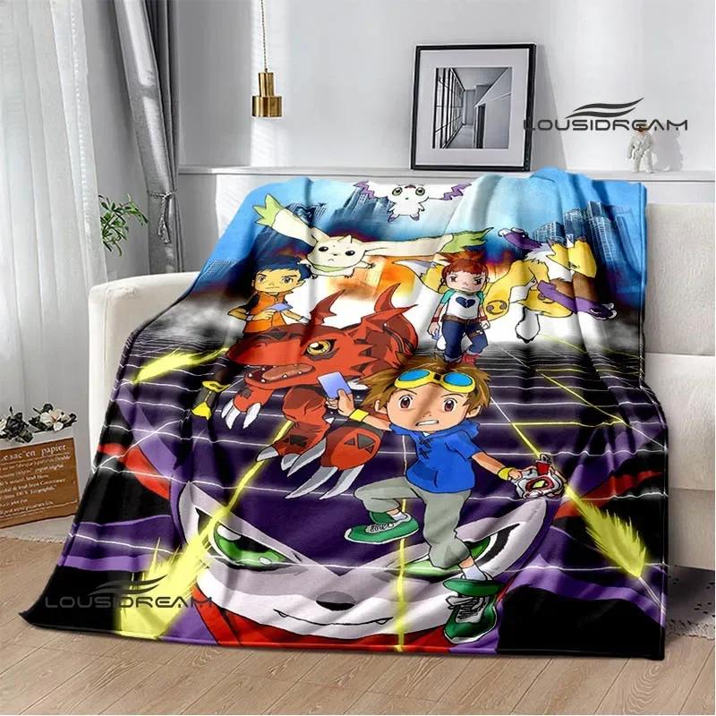 Digimon Cartoon Printed Blanket Flannel Warm Blankets Soft and Comfortable Blanket Bed Linings Cubre Cama Birthday Gift