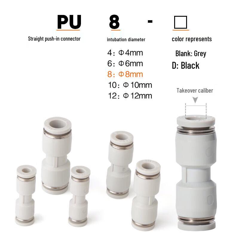 Pneumatic PU Straight Quick Connector