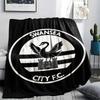 Swansea AFC Printed Flannel Blanket, Soft Throw for Bedroom Sofa, Washable, Fan Merchandise, Great Gift.