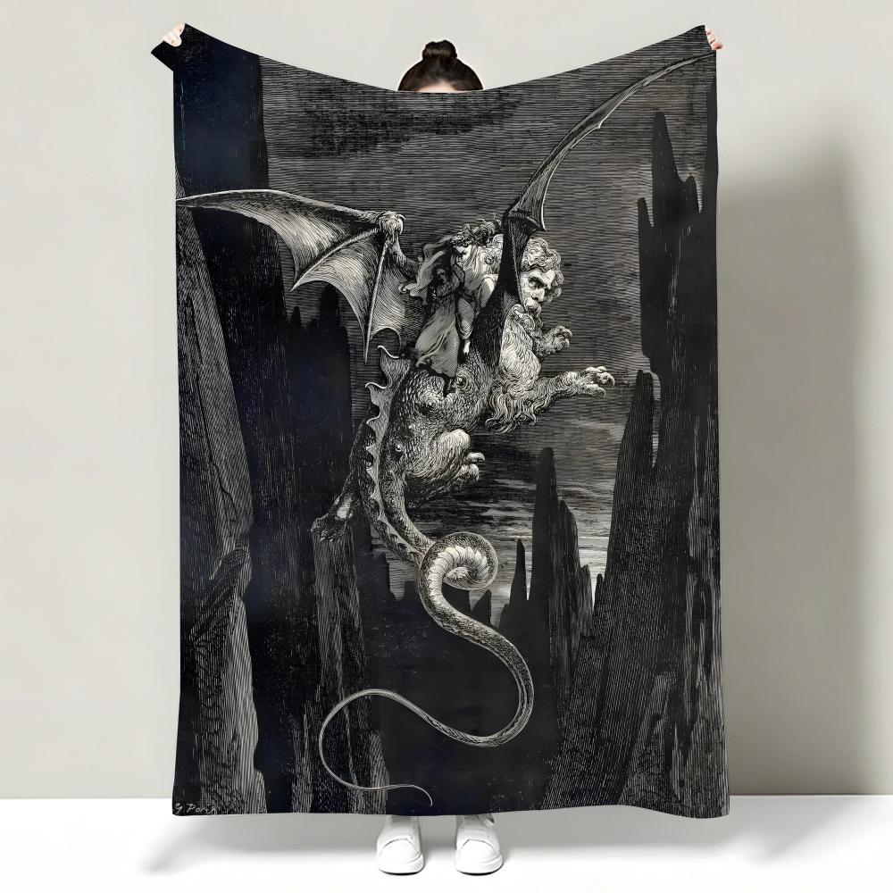 Artist GGustave DDore Throw Soft Warm Flannel Throw Blanket Multiuse for Sofa Bed Office Nap