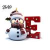 Acrylic Holiday Keepsake Gifts 2D Snowman Christmas Ornaments, Personalized Letter Ornaments for Tree, Unique Souvenirs Initial Ornament, Ornament DIY