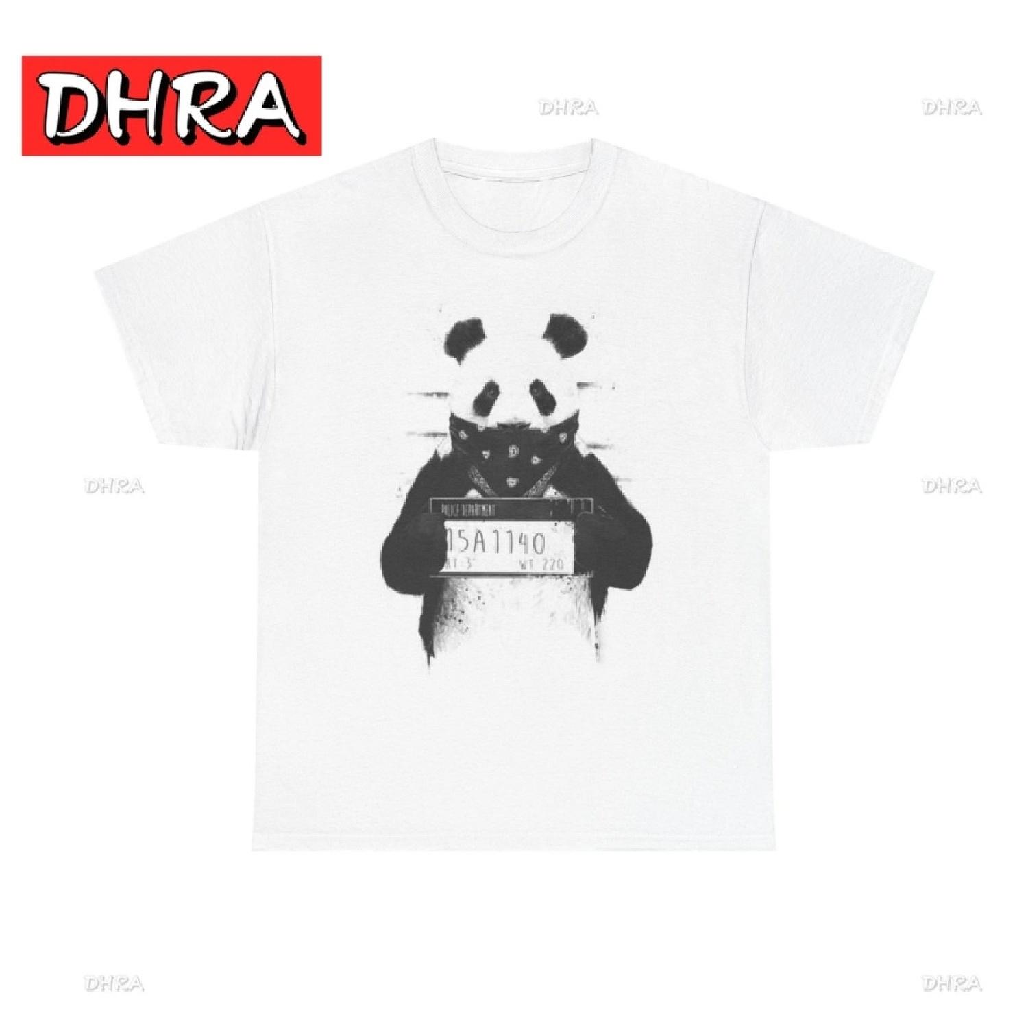 Panda Mugshot T Shirt Graphic Unisex Heavy Cotton Tee Motivational Vintage Relaxed Tee Shirts Soft Trendy Fashion Tee Shirts S