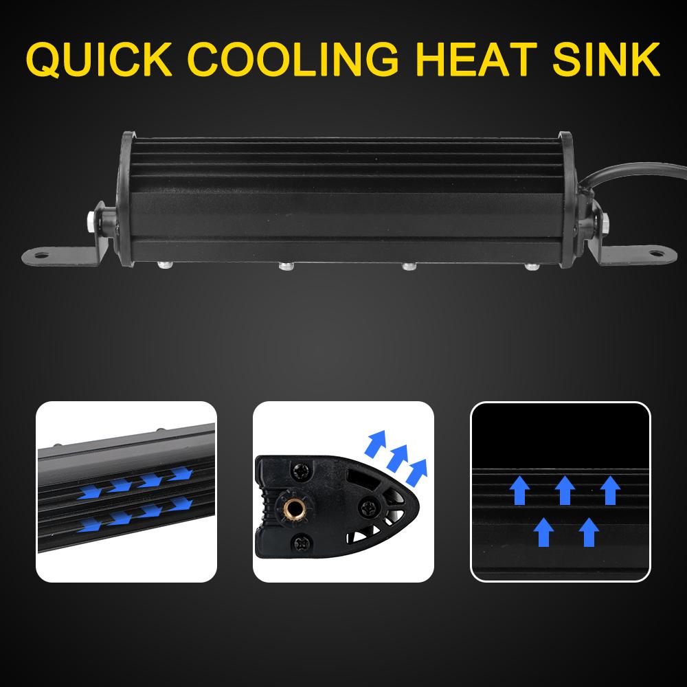 6500K Strip Light Super Bright Car LED Work Light For Car Auto Truck Lorry Trailer SUV 12V Spotlight Light Bar