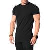 Men Sport Top Round Neck Thin Sweat Absorption Quick-drying Short Sleeve Solid Color Basketball Training Fitness Workout T-shirt