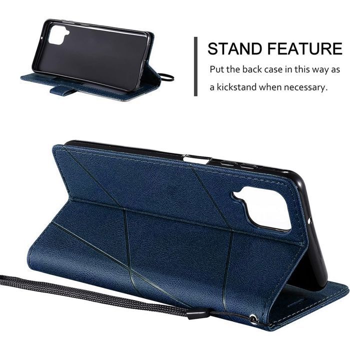 Coque pour Samsung Galaxy S26, Protection Anti-Rayures Effet Cuir Élégant - Bleu Marine