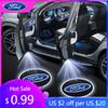 Car Sticker 1/2pcs LED Car Decor Welcome Logo Light Courtesy Door Lamp For Ford Fiesta Ranger Fusion Mondeo Mustang Transit Auto