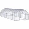 VidaXL Outdoor Chicken Coop 3 X 8 X 2 M Galvanized Steel, 63.45kg
