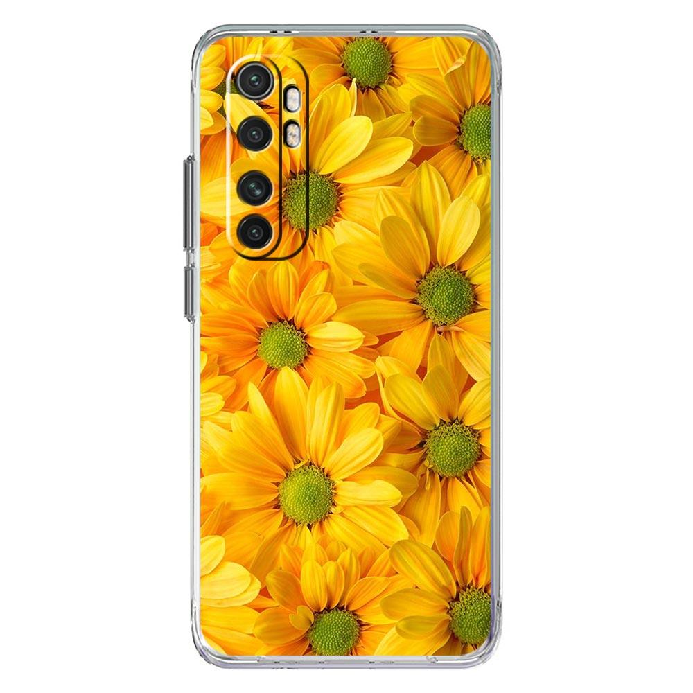 Phone Case For Xiaomi Poco X6 X5 NFC X3 F6 F5 Pro F4 F3 M3 14 13T 12T 12 13 Lite 11 Mi 5G Clear Cover Beauty Flowers Leaves