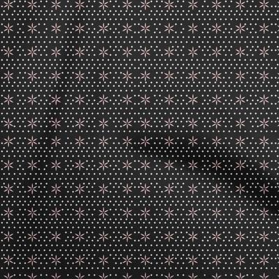 Cotton Flex Black Fabric Geometrical Fabric For Sewing Printed Craft Fabric By The Yard 40 Inch