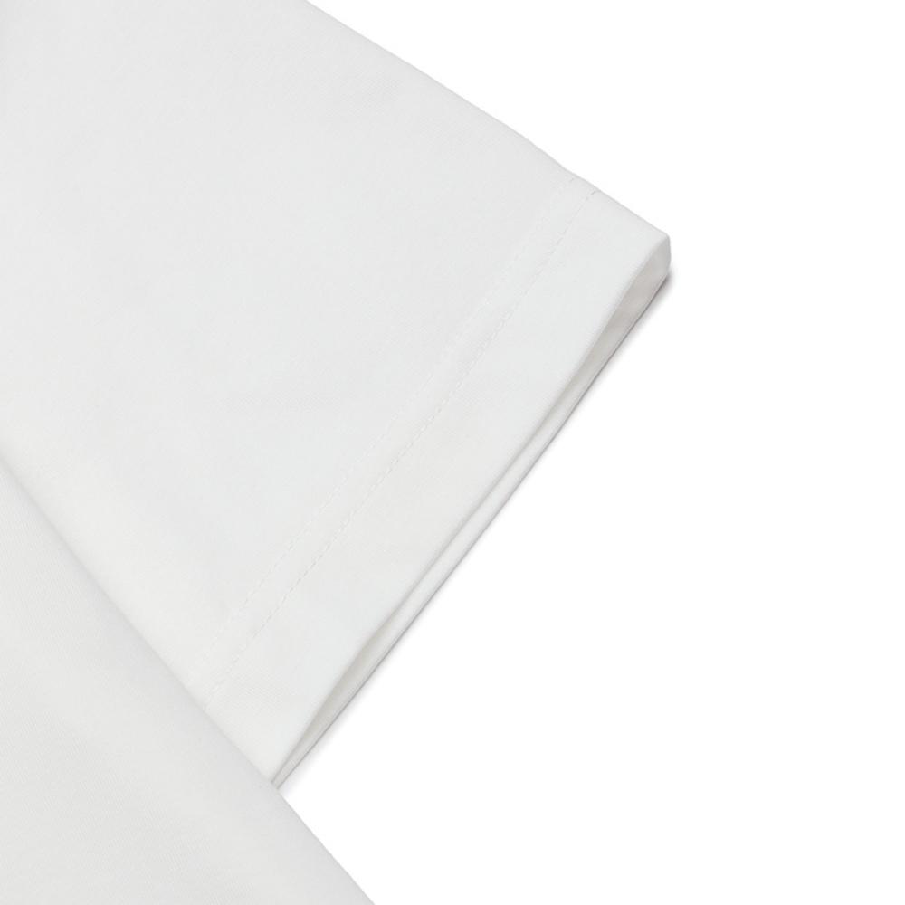 FILA Heritage Series Casual Versatile Knitted Short Sleeve T-Shirt Men Tops Cloud-Mushroom-White F11M528103F-WT