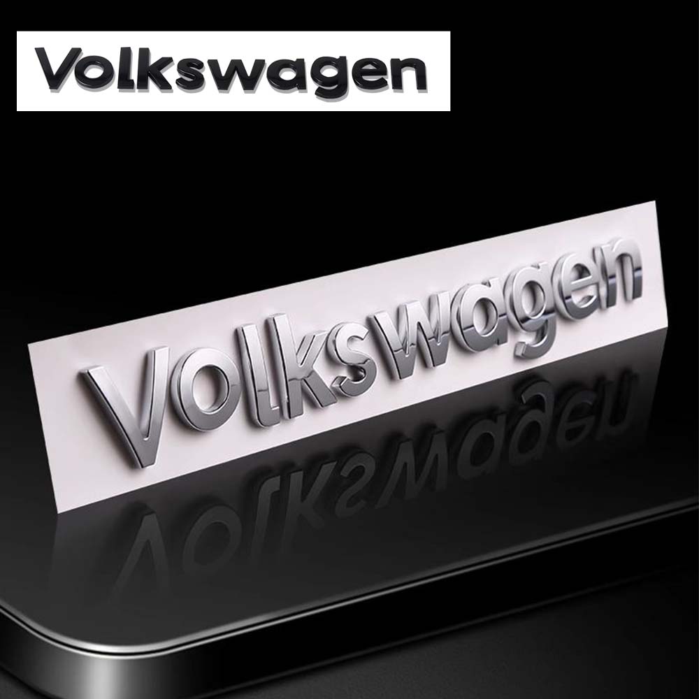 Per VOLKSWAGEN VW 1 PZ 3D ABS Per Volkswagen VW Emblema Lettera Styling Auto Bagagliaio Posteriore Decorazione Carrozzeria Adesivo Modifica Auto