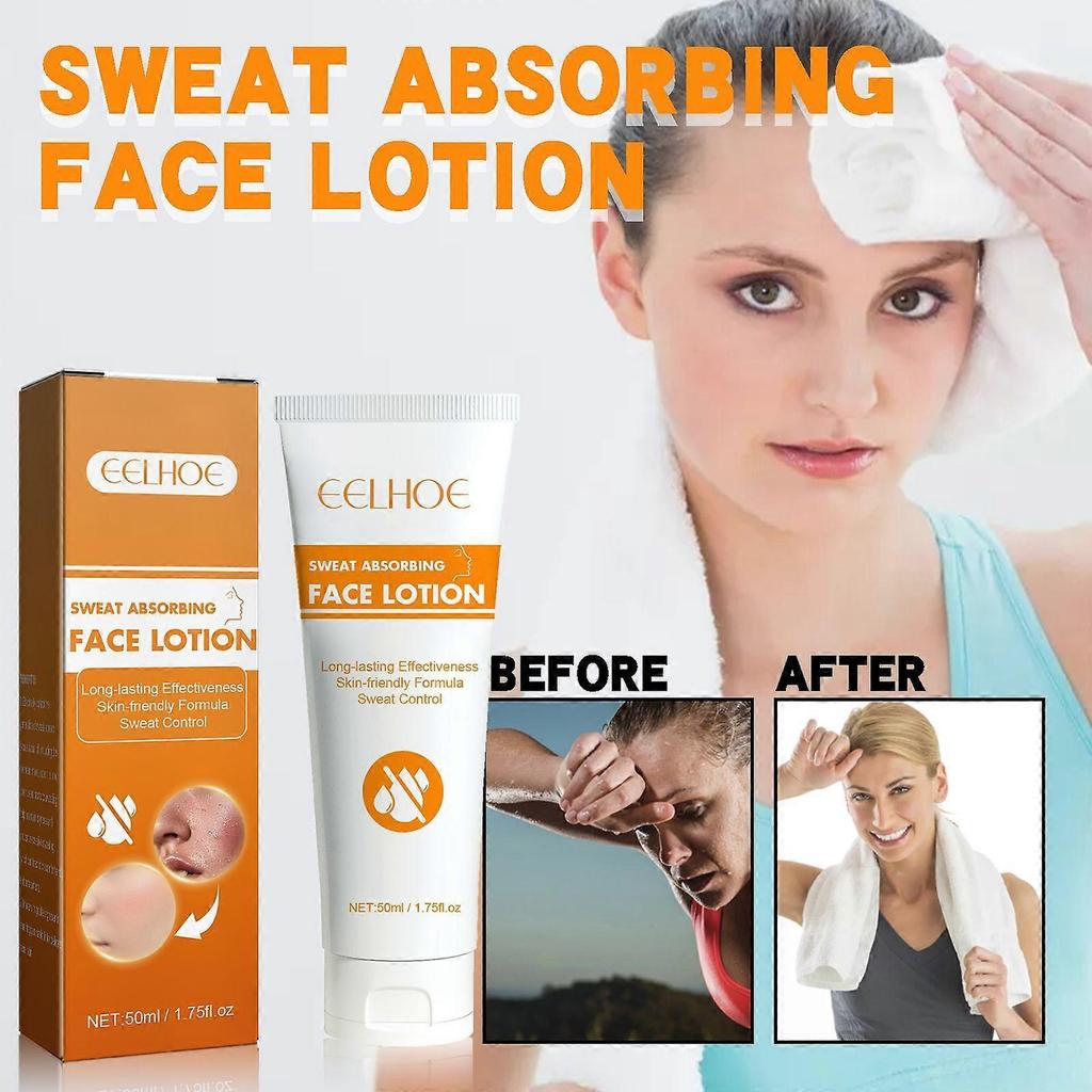 EELHOE Sweat Absorbent Facial Lotion, Facial Skin Oil Control Mild Skin Friendly Refreshing And Long-Lasting Facial Antiperspirant Lotion